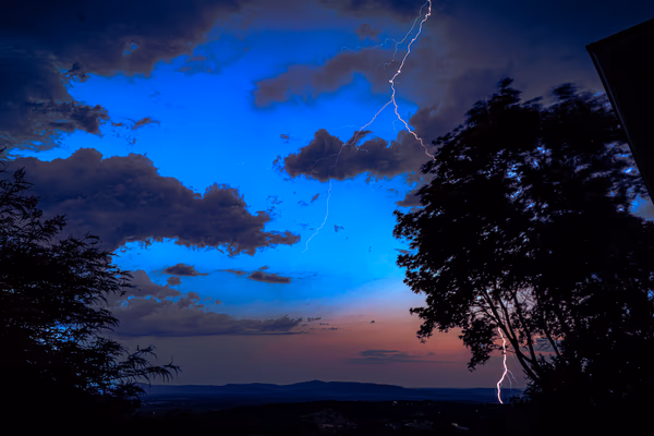 Sunset Lightning